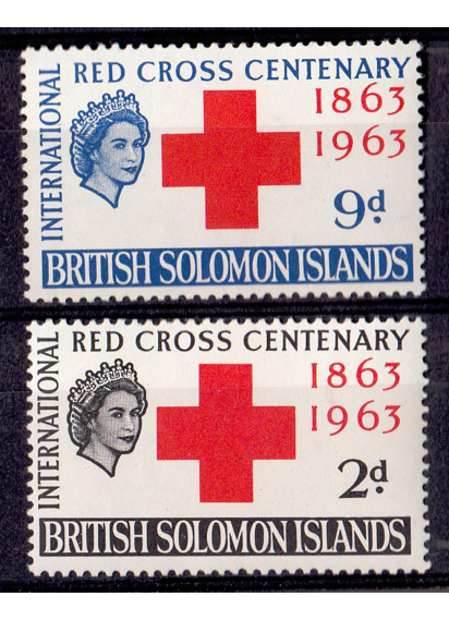 BRITISH SOLOMON ISLANDS serie completa nuova 1963 Catalogo Yvert Tellier 99/100